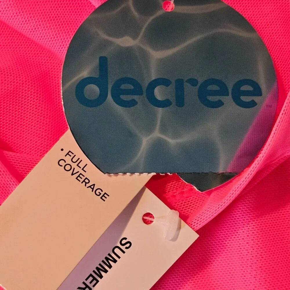 Decree Summer Daze Swim Adjustable Skirt Tie Wrap Full Coverage Electric Pink XX